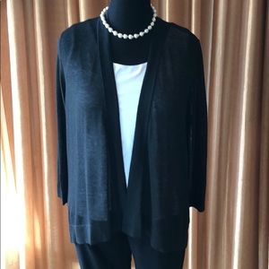 Black semi-shear light weight sweater